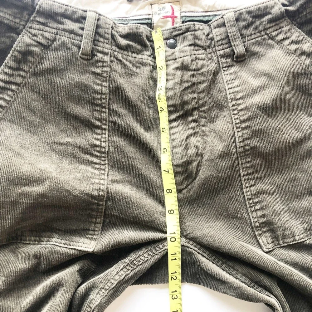 Relwen Pants Mens 36 Corduroy Supply Pant Olive Brown Stretch Utility Trousers